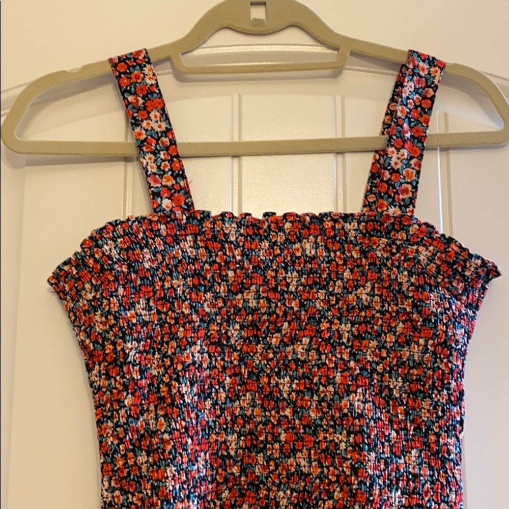 Smocked Floral Dress